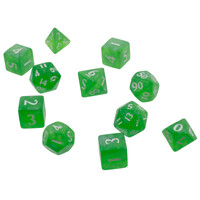 RPG Dice Set Eclipse 11 Lime Green Terninger til rollespil - 11 stk