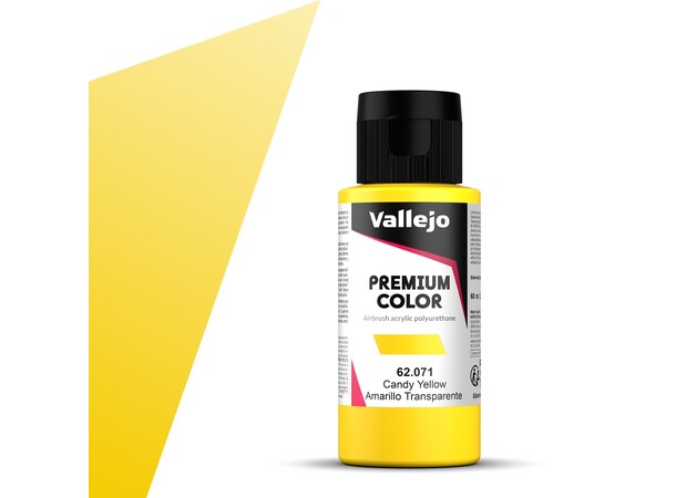 Vallejo Premium Candy Yellow 60 ml Premium Airbrush Color - Candy 