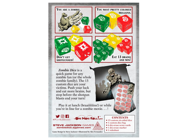 Zombie Dice Deluxe Brætspil 