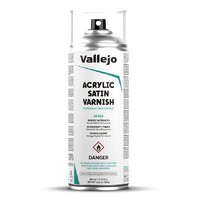 Vallejo Acrylic Satin Varnish 400 ml Satineret/halvmat klarlak i spraydåse