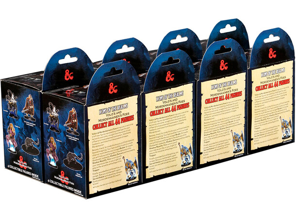 D&D Figur Icons Volos/Mordenkainen Brick Display - 8 kasser m/ 4 figurer pr kasse 