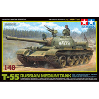 Russisk mellemstor kampvogn T-55 Tamiya 1:48 byggesæt