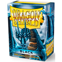 Sleeves Classic Black x100 63x88 m/æske Dragon Shield kortbeskyttelse m/deckbox
