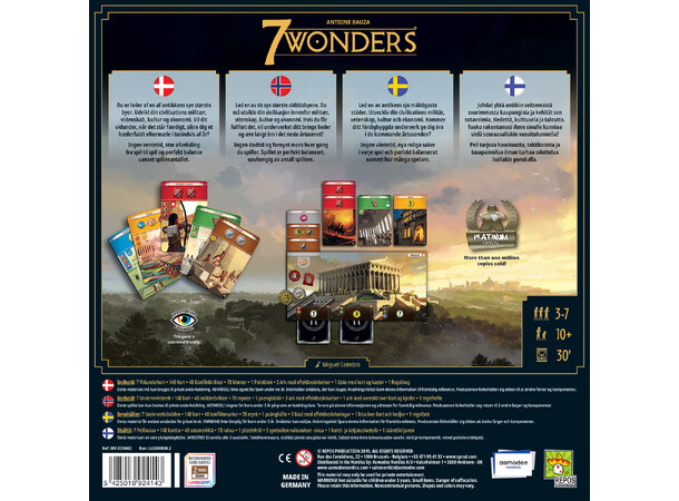 7 Wonders Brætspil Dansk udgave 