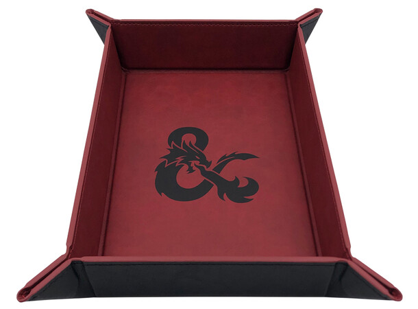 RPG Dice Tray Foldbar D&D Sammenklappelig Dice Tray i læder 