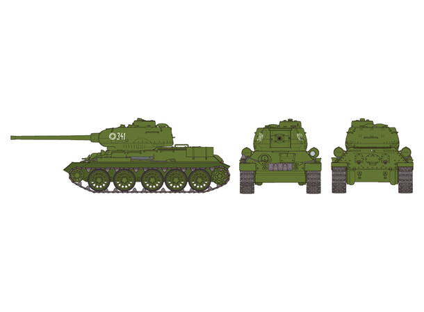 Russian Medium Tank T-34-85 Tamiya 1:48 byggesæt 