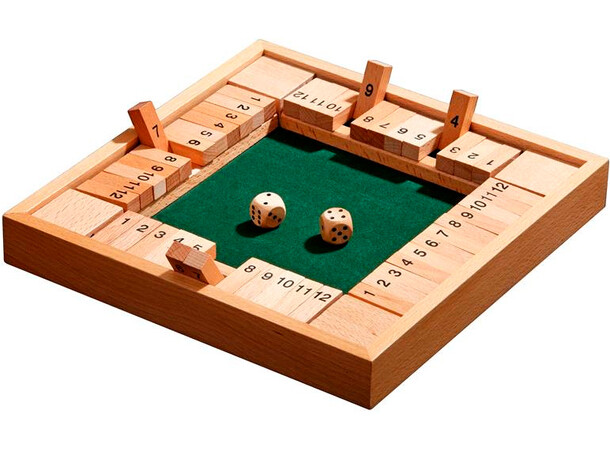 Shut the Box 12-pak 4 sider 4 spillere 
