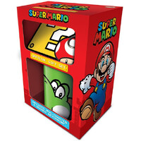 Super Mario Yoshi Gift Set Kop + underlag + nøglering