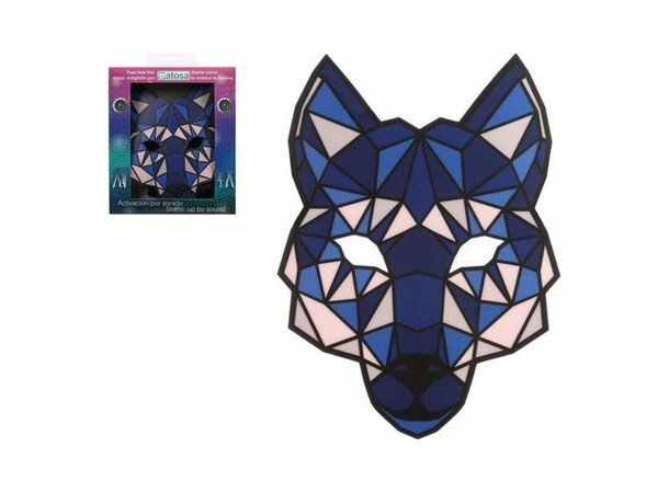 LED-maske – lydaktiveret lys – ulv 