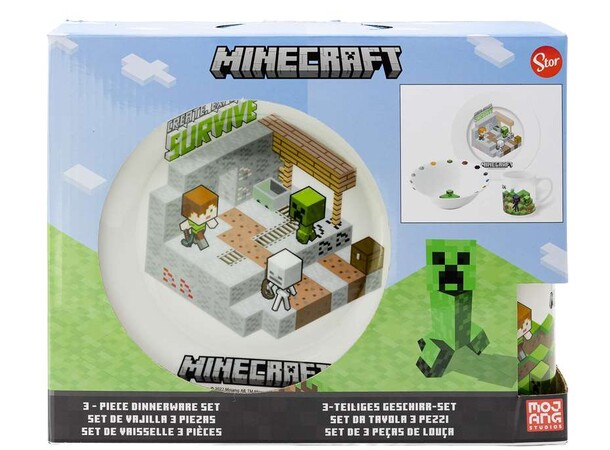 Minecraft Frokostsæt – 3 dele 