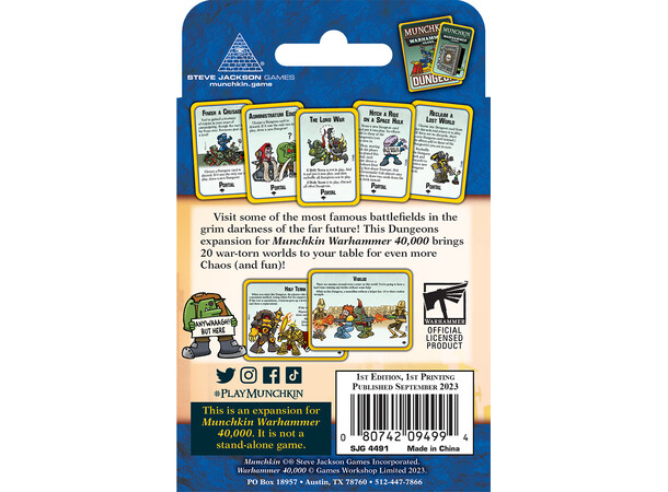 Munchkin Warhammer 40K Storming The Warp Ekspansion til Munchkin Warhammer 40K 