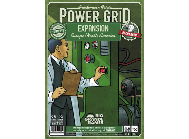 Power Grid Europa/Nordamerika Expansion Ekspansion til Power Grid Recharged 