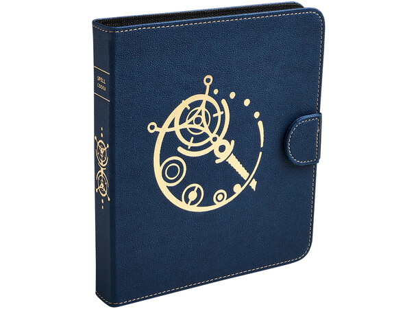 RPG Spell Codex Portfolio Midnight Blue Dragon Shield Roleplay 