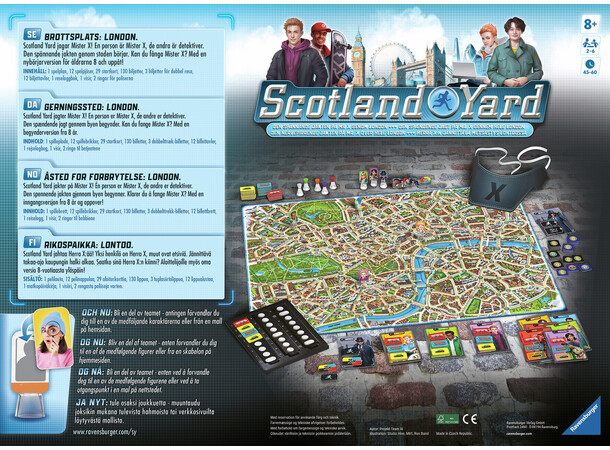 Scotland Yard Brætspil - 2024-udgave Dansk udgave 