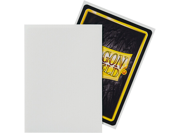 Sleeves Mat hvid x100 66x91 Dragon Shield 