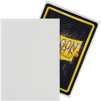 Sleeves Mat hvid x100 66x91 Dragon Shield