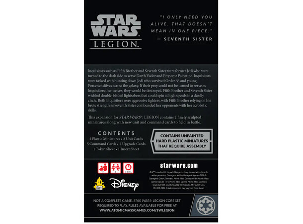 Star Wars Legion Fifth Brother Fifth Brother & Seventh Sister 