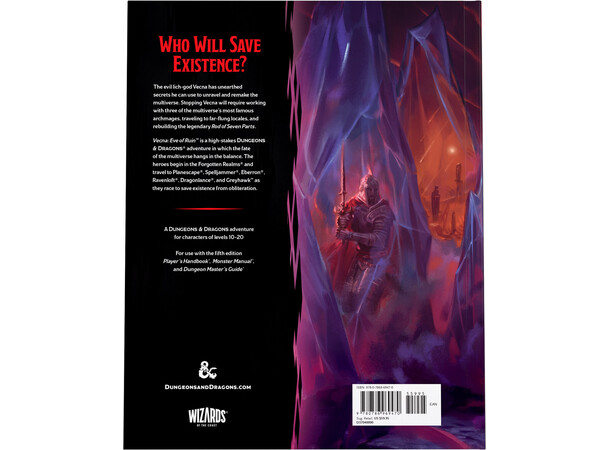 D&D Adventure Vecna Eve of Ruin Dungeons & Dragons Scenario Level 10-20 