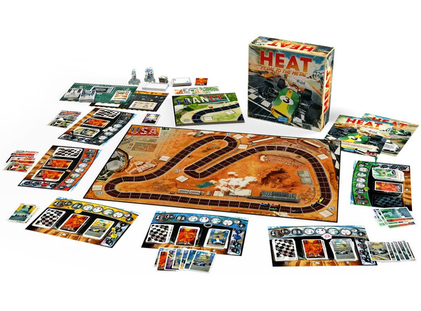 HEAT Pedal to the Metal Brætspil Dansk udgave 