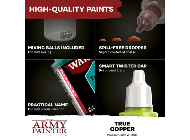 Warpaints Fanatic True Copper Army Painter Metallic 