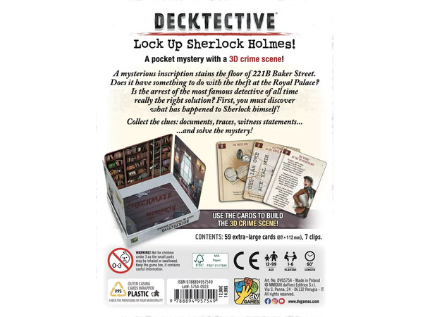 Decktective Lock Up Sherlock Holmes Escape Room Kortspil 