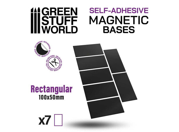 Magnetiske baser - 100x50 mm (7 stk) Green Stuff World 