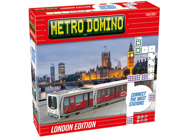 Metro Domino London Brætspil Dobbelt-9 brikker 