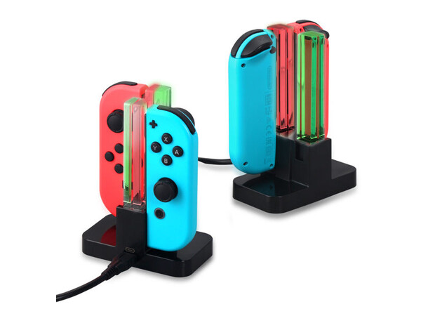 Opladestation Nintendo Switch Joy-Con Oplad op til 4 controllere på én gang 