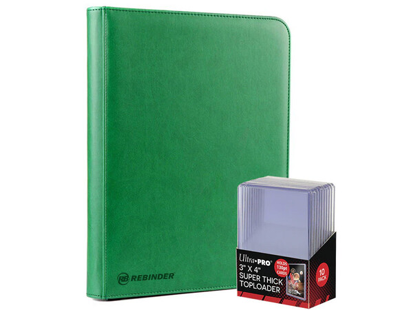 Rebinder Toploader-Binder 9-Pocket grøn 