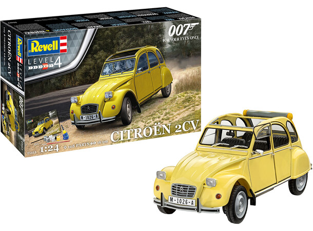 007 Citroën 2 CV Startersæt James Bond Revell 1:24 byggesæt 