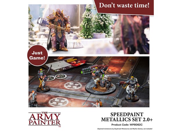 Army Painter Speedpaint Metallic-sæt 2.0 10 malinger + 1 pensel 