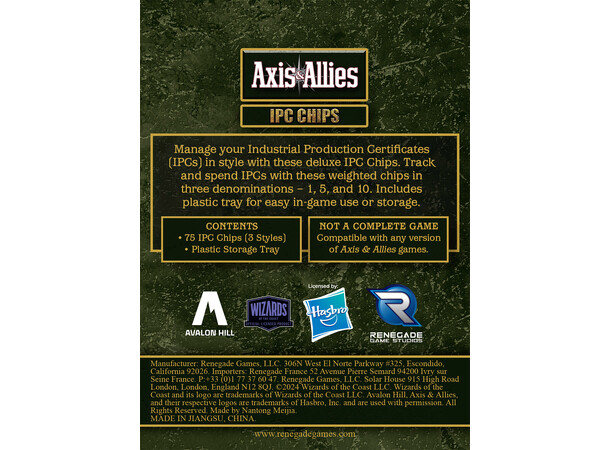 Axis & Allies IPC-chips – 75 stk 