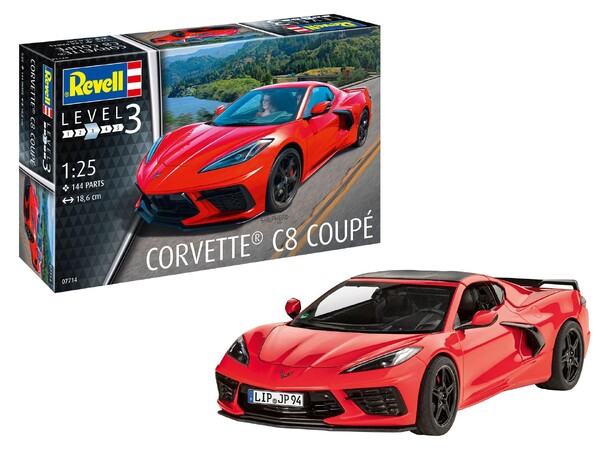 Corvette Stingray C8 Coupé Revell 1:25 byggesæt 