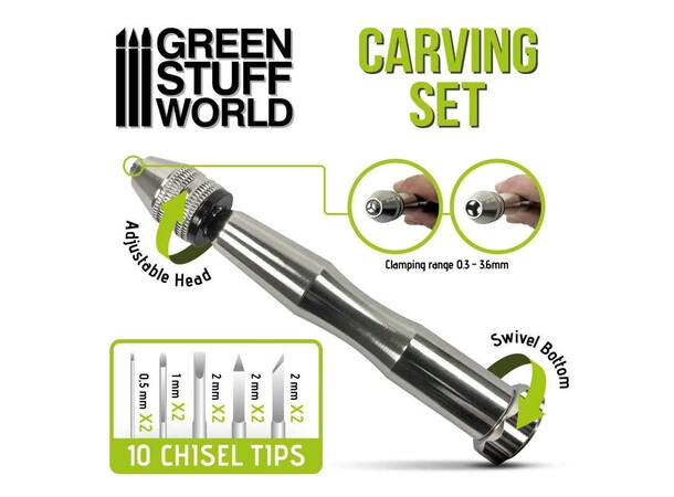 Hobby Carving Set Meiselsæt fra Green Stuff World 