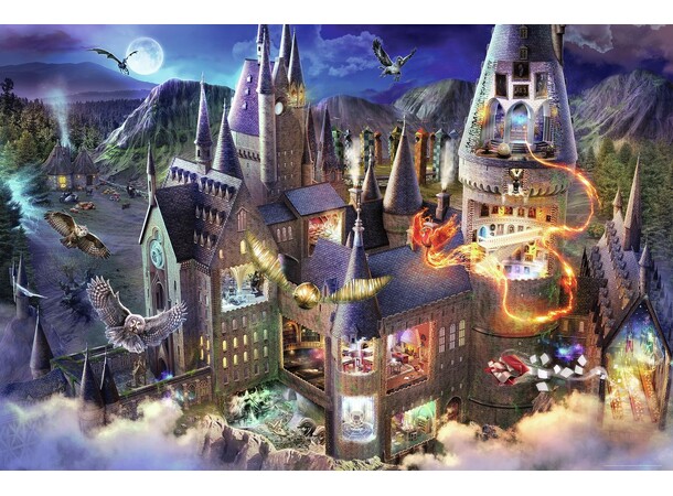 Hogwarts Castle Cutaway 3000 brikker Puslespil - Ravensburger Puzzle 