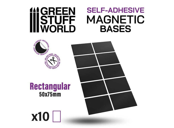 Magnetiske baser - 50x75 mm (10 stk) Green Stuff World 
