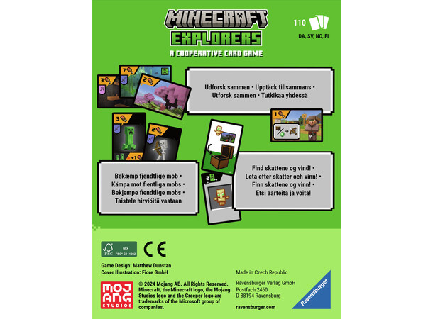 Minecraft Explorers Kortspil Dansk udgave 
