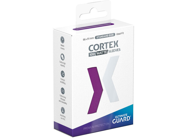 Sleeves Cortex Lilla MAT x100 66x91 Ultimate Guard Standard Size 