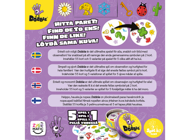 Dobble Brætspil Dansk udgave 