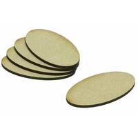 MDF-baser, ovale, 75 x 42 mm (15 stk) 