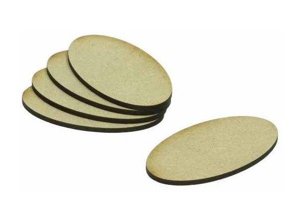 MDF-baser, ovale, 75 x 42 mm (15 stk) 