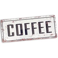Metalskilt Coffee 13 x 30 cm