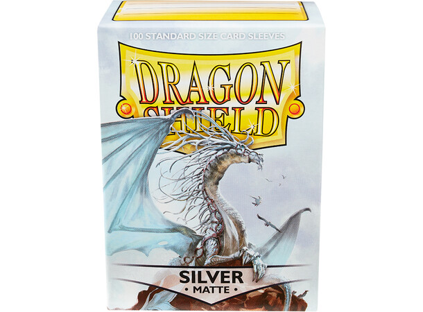 Sleeves Mat Sølv x100 66x91 Dragon Shield 