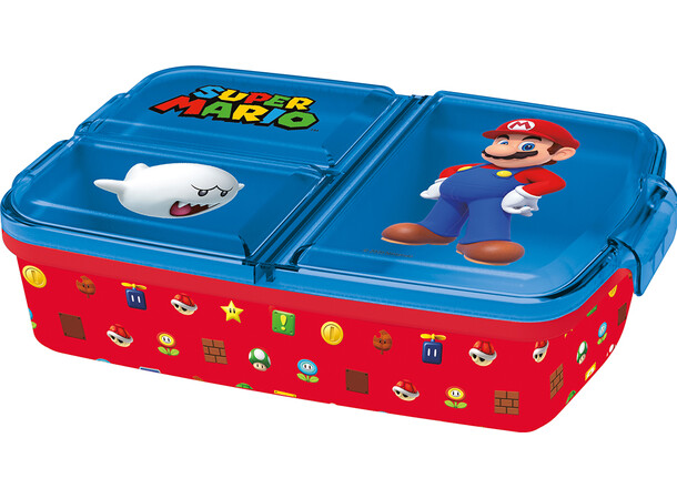 Super Mario madkasse med 3 rum 