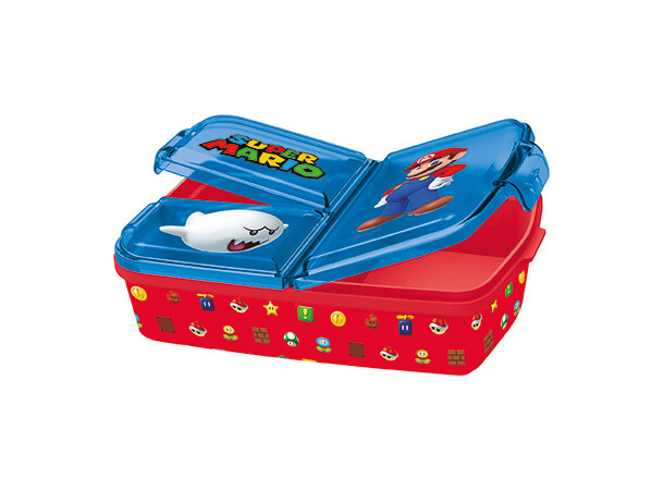 Super Mario madkasse med 3 rum 