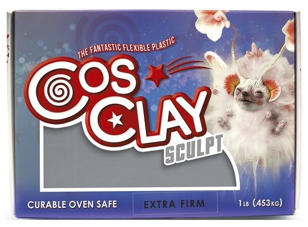 Cosclay modellervoks Grå Ekstra fast Hybrid plast/gummi-polymer 0,45 kg 