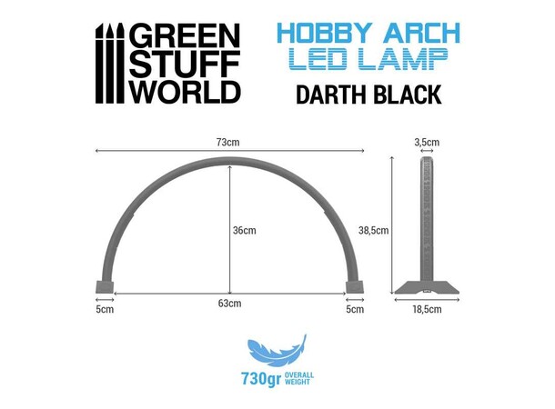 Hobby Arch LED Lamp – Darth Black Green Stuff World 