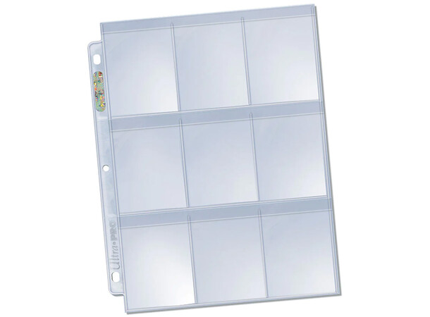 Plastlomme 9-Pocket m/ klap - 100 stk Ultra Pro Premium Secure Pages 
