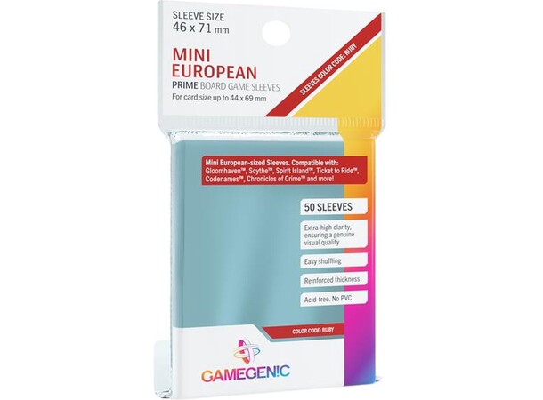 Sleeves Prime Mini European x50 46x71 Gamegenic Kortbeskytter/DeckProtect 