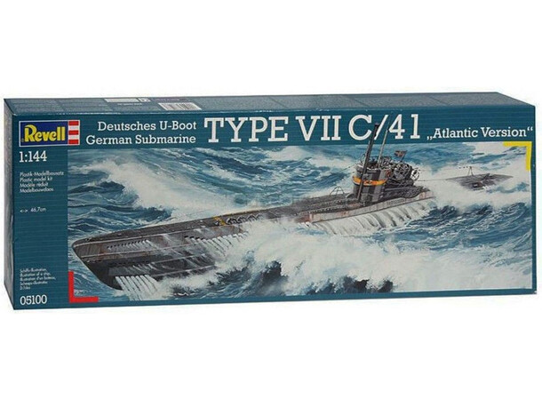Tysk ubåd Type VII C/41 Atlantic Revell 1:144 byggesæt 